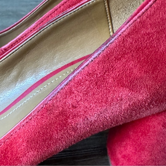 Coach Georgina Red Suede Pump Size 8.5 heels - Picture 6 of 11
